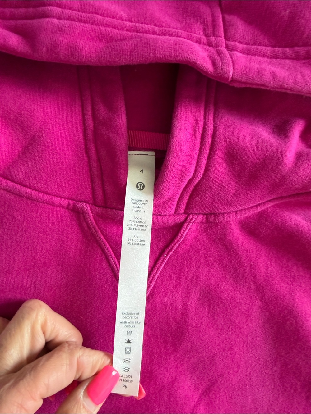 lululemon Bright Magenta SOFT Hoodie - Picture 2 of 3